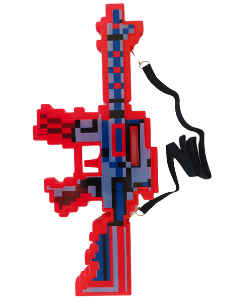 Machine Gun with Lights and Sounds Toy - Minecraft Inspired - Green