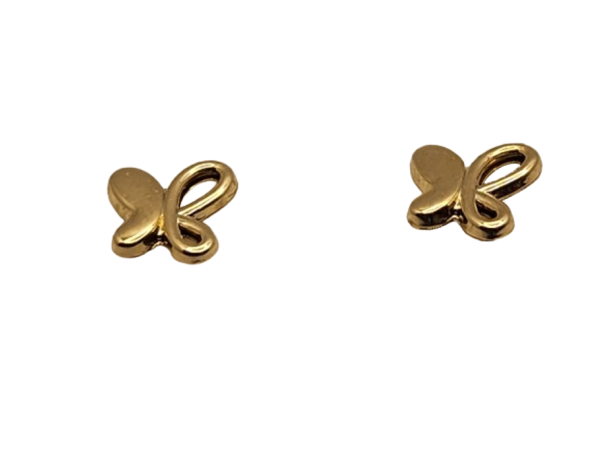 AoedeJ Orecchini A Farfalla In Argento 925 | Minimalist | Ipoallergenici | 6x8 Mm - 3