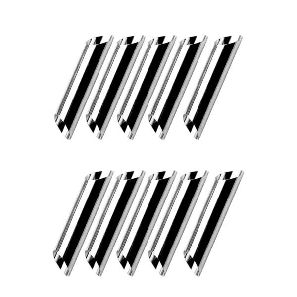 10 Pack - Pastry Treat Spiral Molds Set - Silver