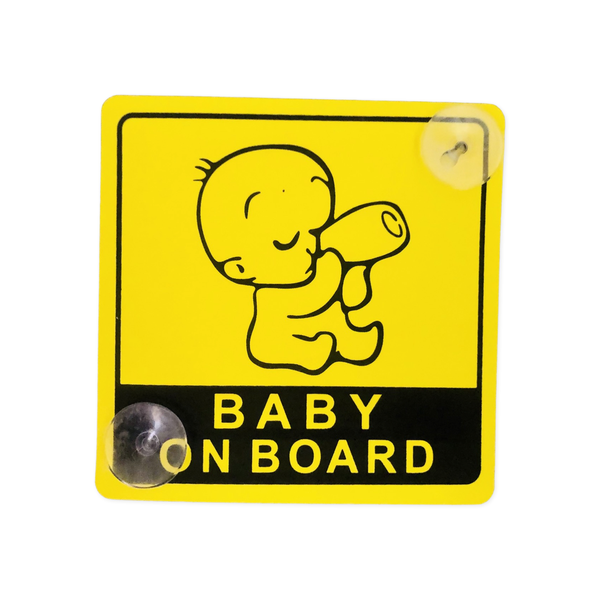 Baby On Board Car Sign-Yellow