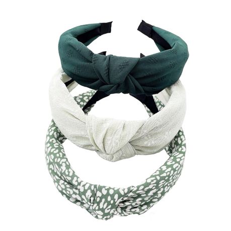 Green Tones Knot & Bow Alice Band Set Image
