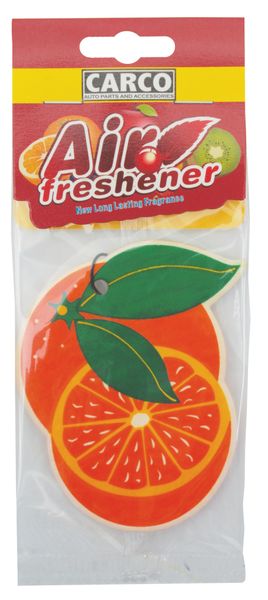 Carco Air Freshener / Car Perfume - Orange Scent - Pack of 10