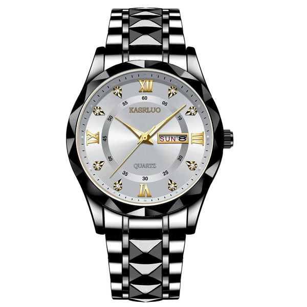 High-End Business-Style Waterproof Men's Watch (Stainless Steel Strap)