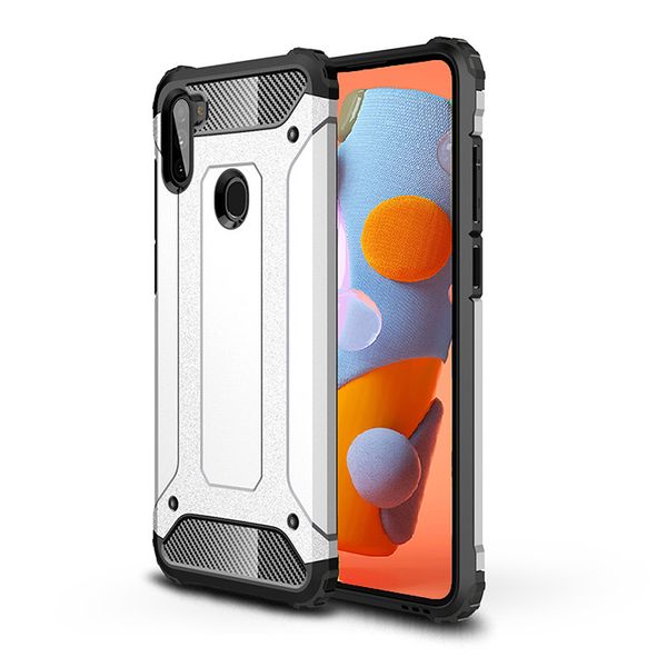 Hybrid Shockproof Case for Samsung Galaxy A11 - Silver