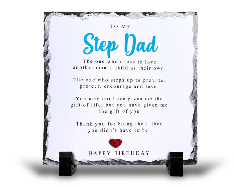 Happy Birthday To My Stepdad v1 Gift Rock Slate