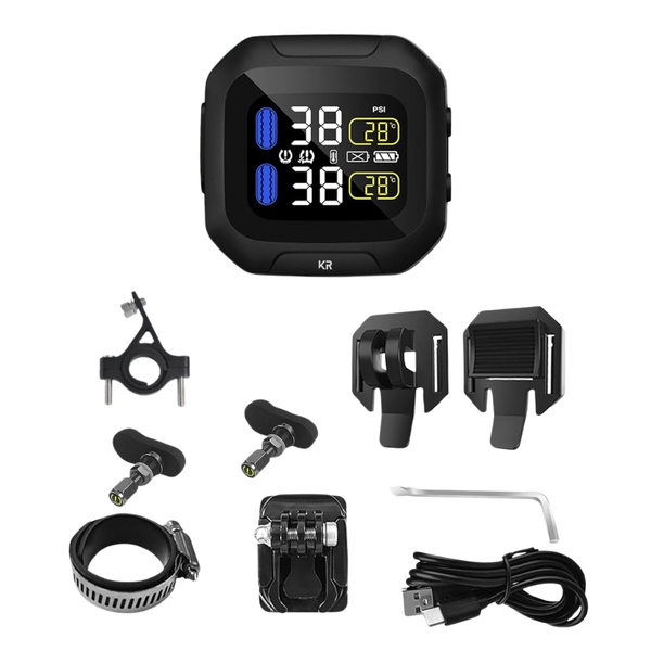 KR Internal Motorcycle TPMS: Tyre Pressure &amp; Temp Monitor