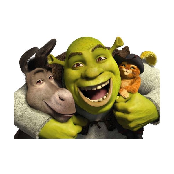 Shrek puss and Donkey - A1 poster