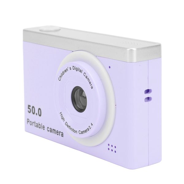 Portable Digital Camera, 50MP, 8X Zoom, Dual Lens, For Kids, Purple