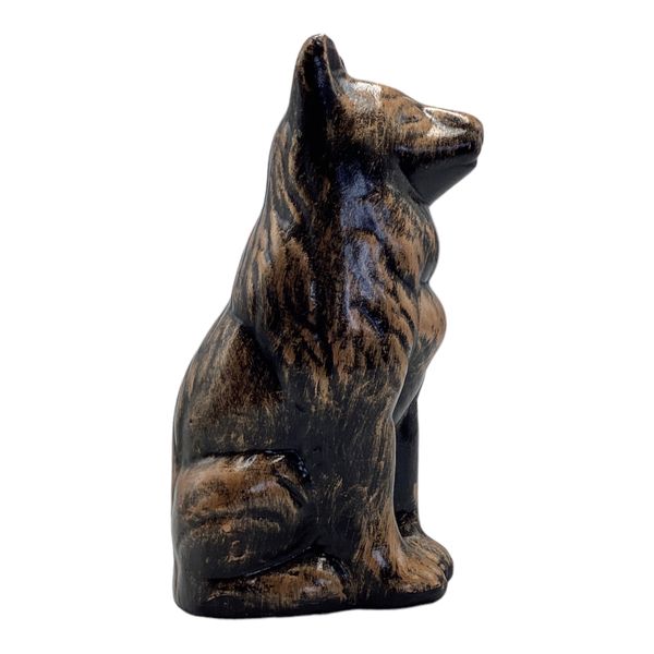 Decor Ornament 19x8x9cm Sitting Wolf