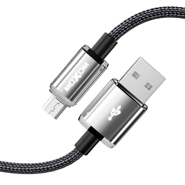 MOXOM MX-CB208 Micro USB Cable - 3.0A Fast Charging | Black