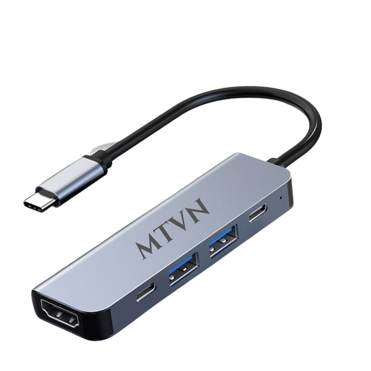 Mtvn Technologies- 5-in-1 Type-c Hub Multi-function Adapter Hdmi, Usb 3 