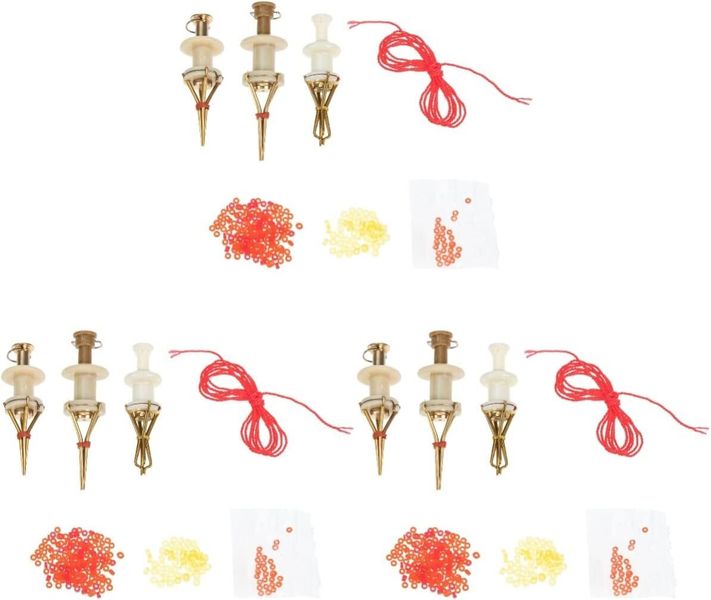 9pcs Wear Resistant Fishing Baits Clips for Angling Supplies Portable Red