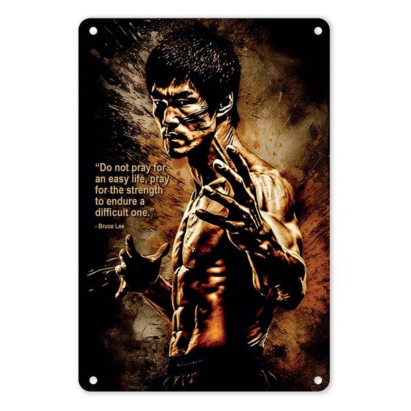 A4 Metal/Tin Poster - Bruce Lee Quote | Strength &amp; Motivation Wall Art