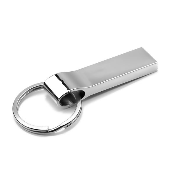 64GB USB 2.0 Metal Flash Drive Silver Keychain