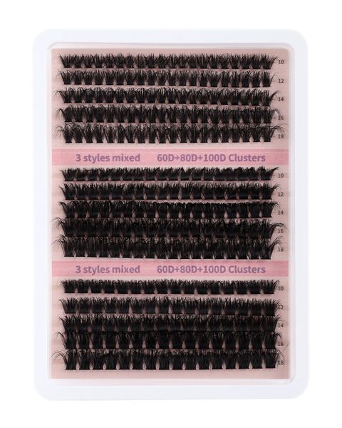 15Rows DIY 5D Fluffy Lash Clusters 60D/80D/100D Thick Eyelash Clusters