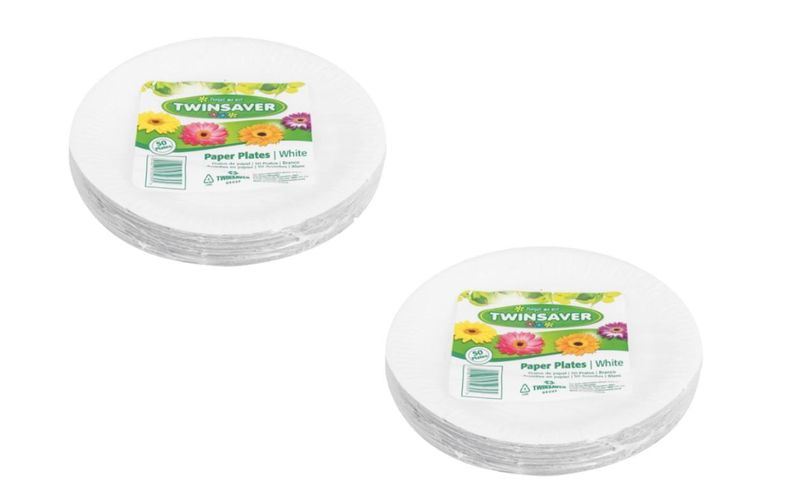 Twinsaver - White Paper Plates 50s - Set of 2