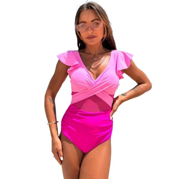 One-Piece Swimsuit Women's Beach Hot Spring Sports Swimsuit