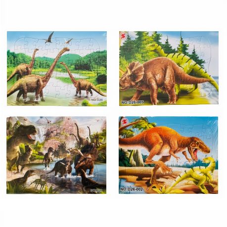 Assorted Dinosaur Puzzles for Kids 40 Pieces Per Puzzle - Set of 4 Image