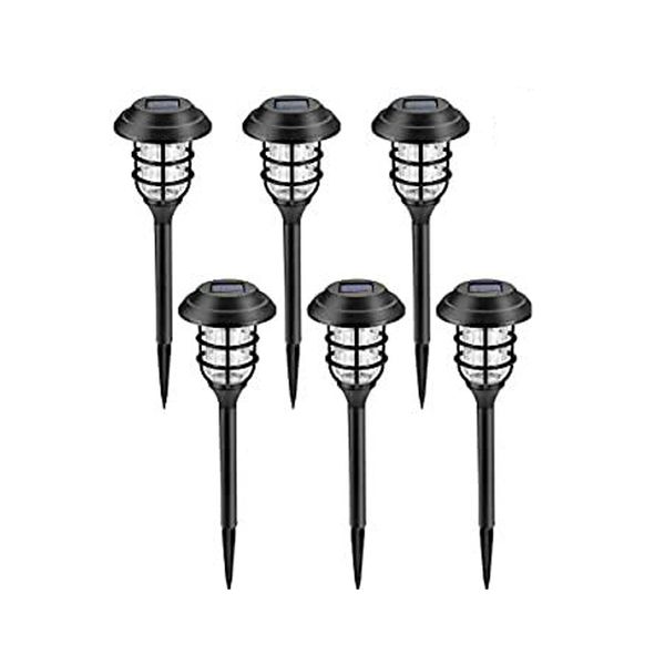 Outdoor Waterproof LED Solar Garden Pathway Lights - Pack of 6