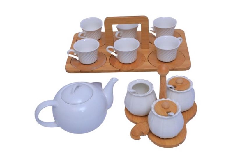 12 Piece Ceramic Tea pot and Accessories Set