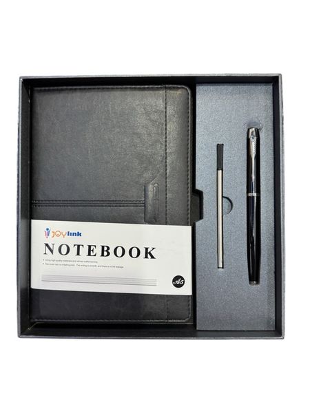 Diary Set with Hardcover Leather Journal Notebook and Signature Pen Gift