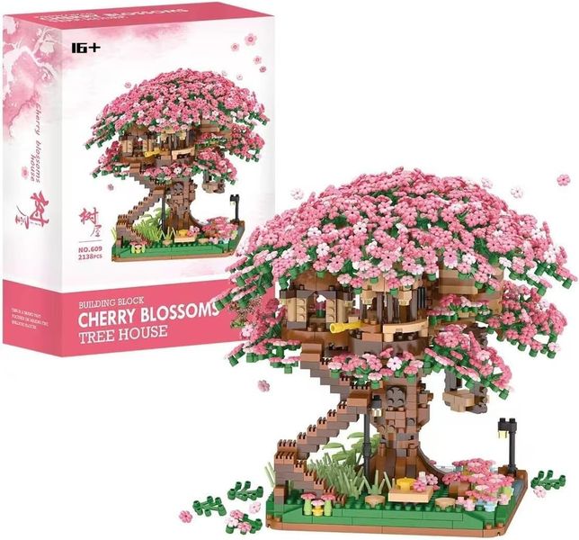 Build Your Own Cherry Blossom Tree - Creative Brick Model Toy