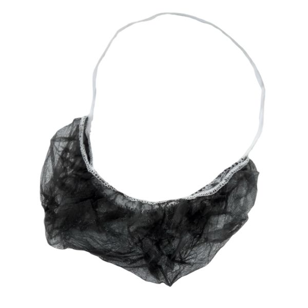 100 Pack Black Disposable Beard Covers | Hygienic Beard Protection