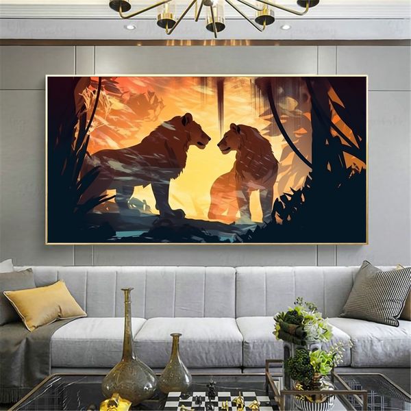 Canvas Wall Decor - Jungle Siloutte - 0455