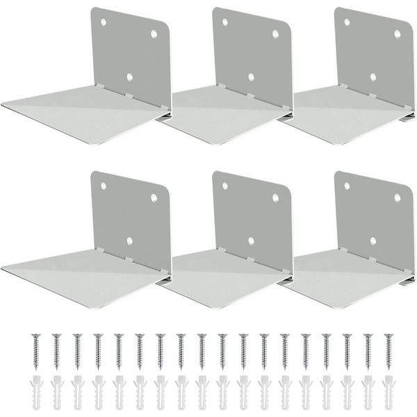 4 Pack Floating Book Shelves for Wall,Steel Constructed Hidden Bookshelf