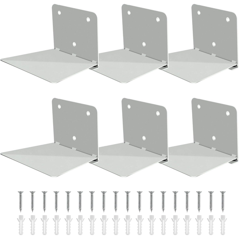 4 Pack Floating Book Shelves for Wall,Steel Constructed Hidden Bookshelf