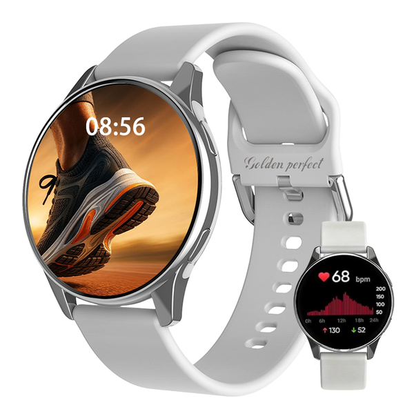 Men's 1.52" HD Silver Smartwatch for Android &amp; iOS Compatible