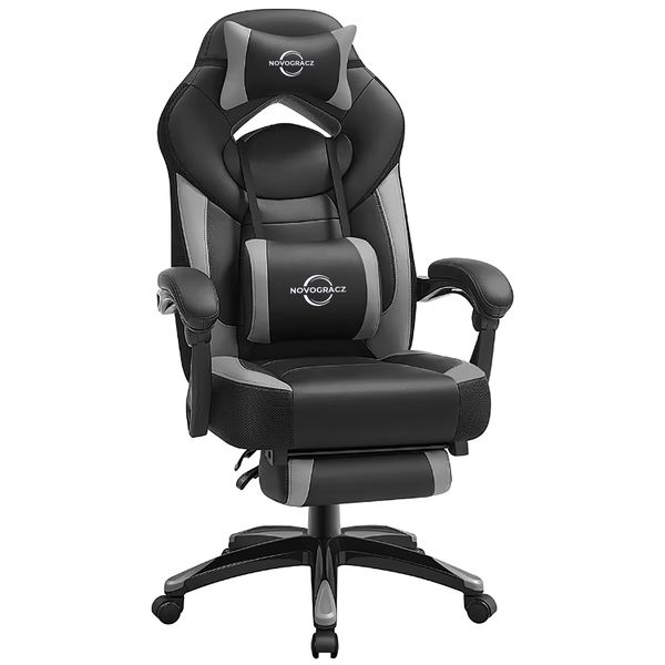Novogracz FULCRUM Elite Gaming Chair - Black with Nevada Grey Trim