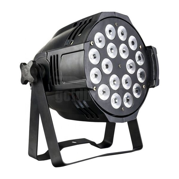 RGB 18 LED Flat Par Stage Light With Dual Bracket