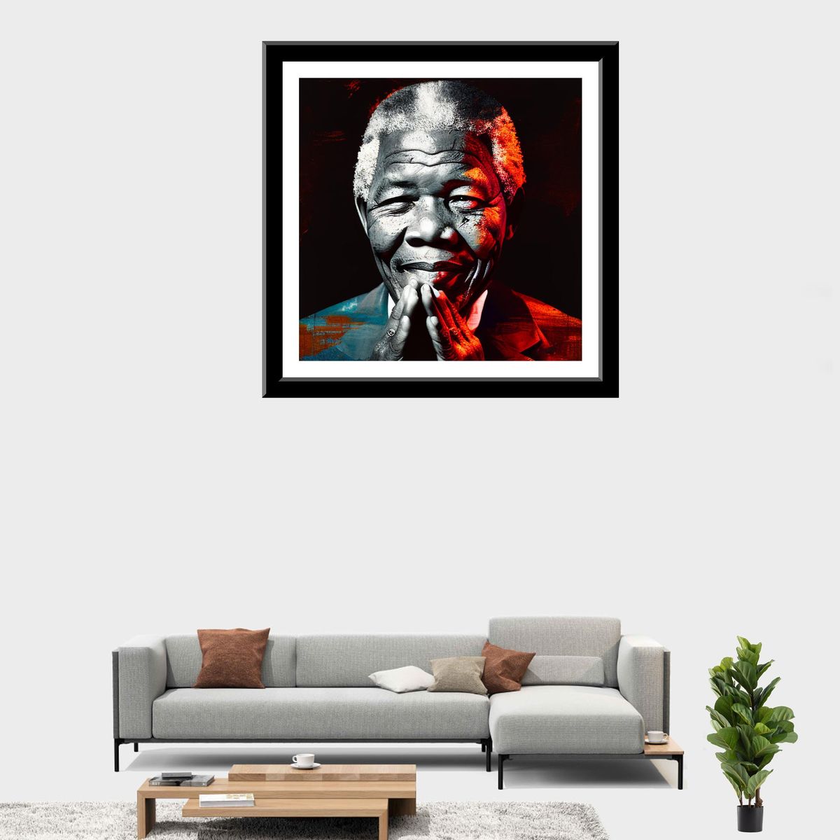 Wall Art Unframed - Nelson Mandela South Africa Abstract - B1202 | Shop ...