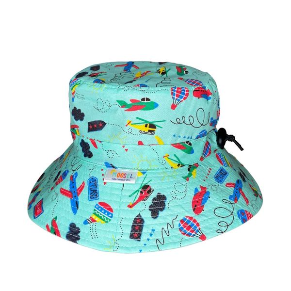 Moosel Hats Kids Bucket Sun Hat Minty Planes