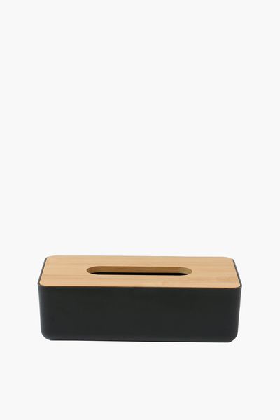 Bamboo Tissue Box With Lid
