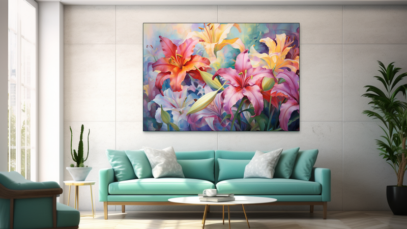 Canvas Wall Art - Lily Garden Symphony - JT0119
