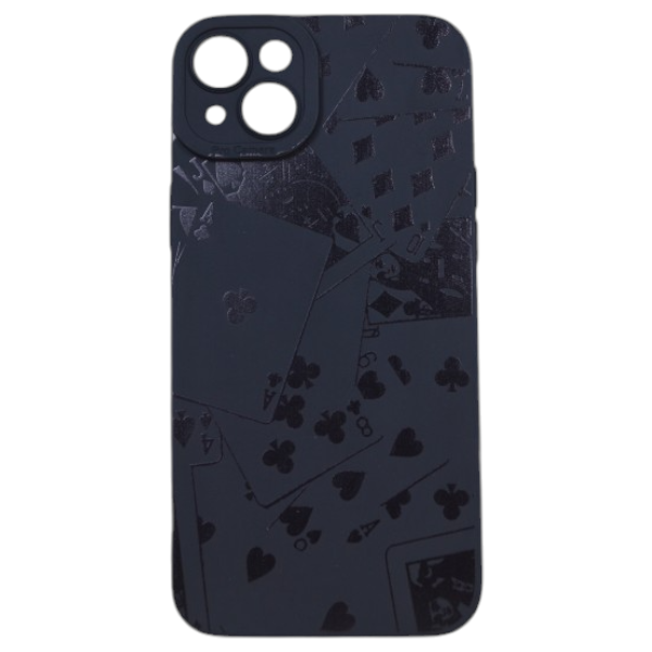 High Quality Card Deck Design Phone Case For iPhone 13 Pro Max -Black/White