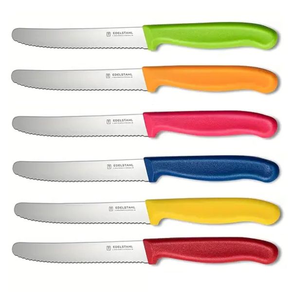 Edelstahl Multicolour Paring &amp; Peeling Knife Set - Pack of 6