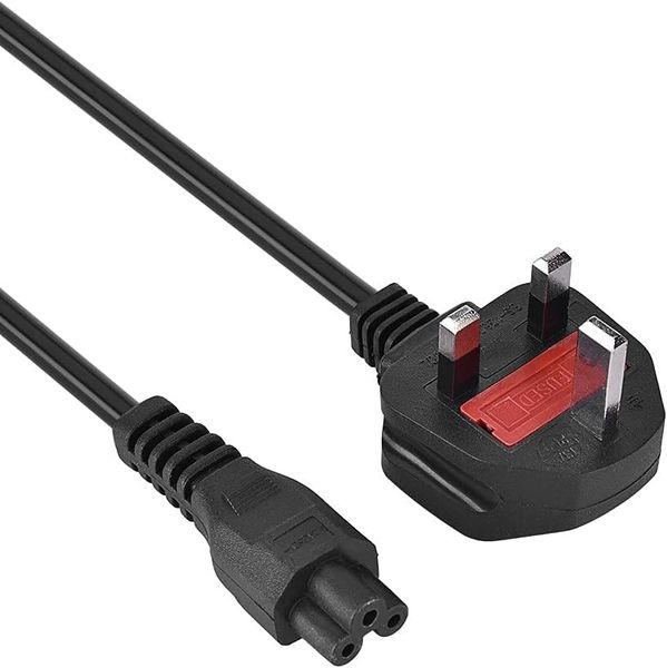 SlingTech UK 3 Prong Male To IEC-320-C5 Female Power Cord Cable -1.8m
