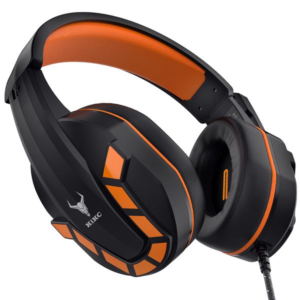 KIKC PS-4 Wired Stereo Gaming Headset - Orange
