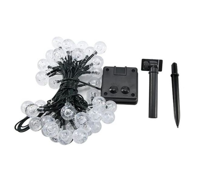 Waterproof Decorating Solar Bubble Ball String White Light 22M