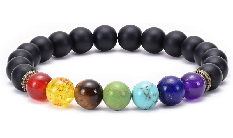 Chakra Bracelet 7 Reiki 8 mm Smooth Beads Healing Bracelet Bangle