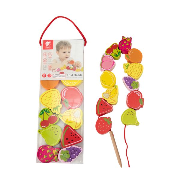 Classic World Lacing Beads - Fruit - 13 Piece