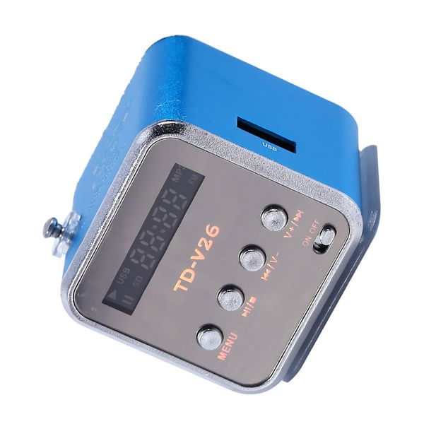 Speaker Music Player FM Radio PC Fashion Support TF Card and U Disk Blue