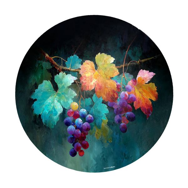 Vivid Vine Round Tablecloth by Wikus Schalkwyk