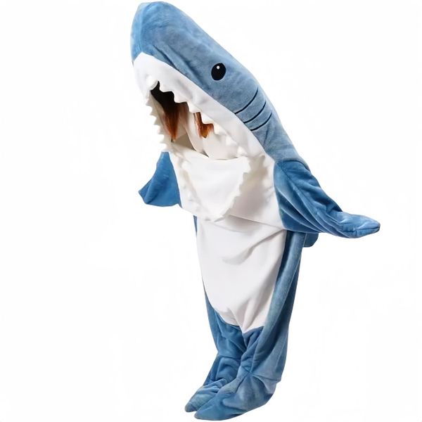 Shark Blanket Super Soft Cozy Flannel Hoodie Onesie Sleeping Bag