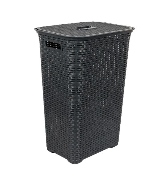 Laundry Basket, Charcoal, 69 Litre