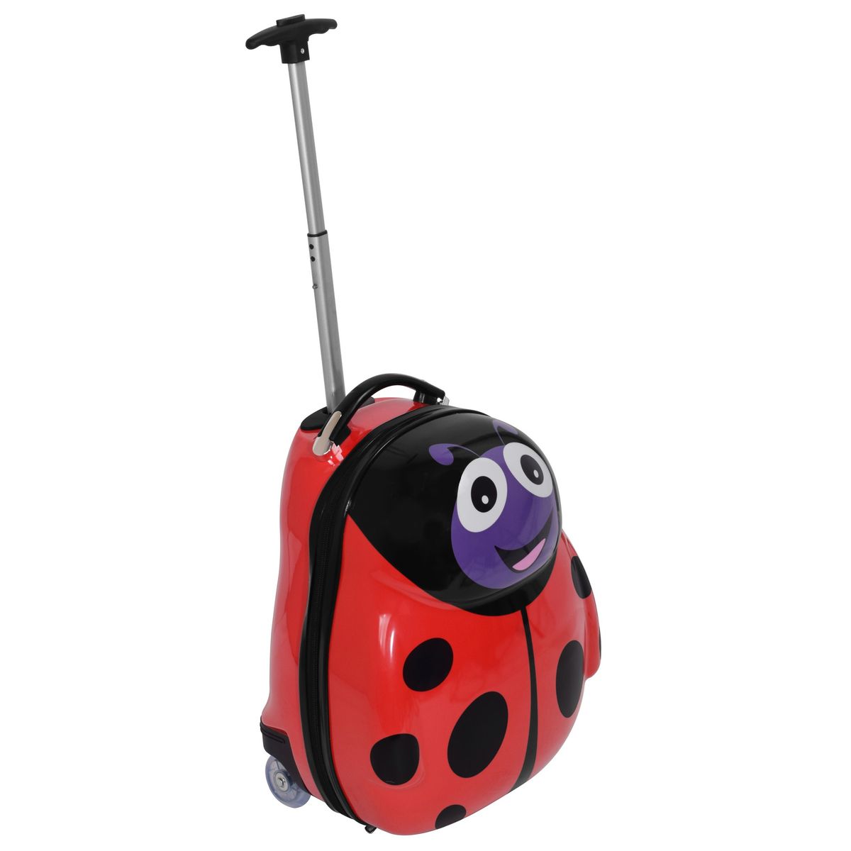 Marco Children Lockable Rolling Cabin Luggage Suitcase LadyBug [33x43x25cm]