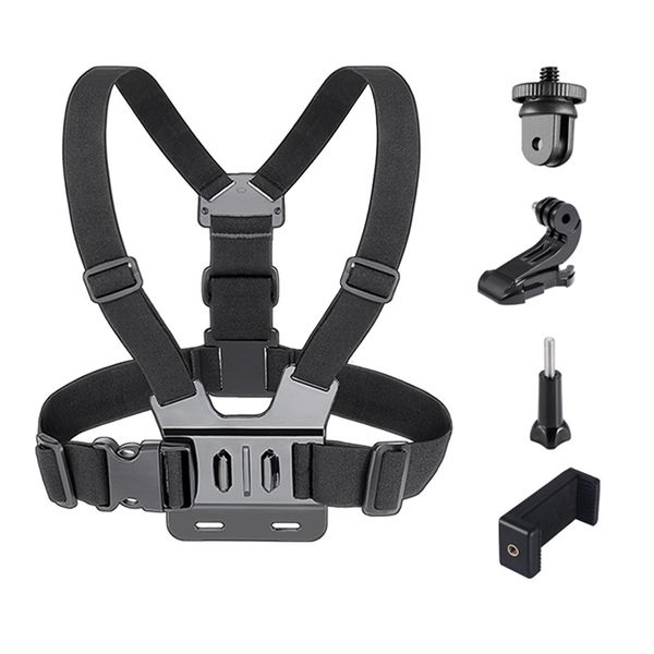 Adjustable Chest Strap Belt Mount Adapter Phone Clip for GoPro Hero 9 8 7
